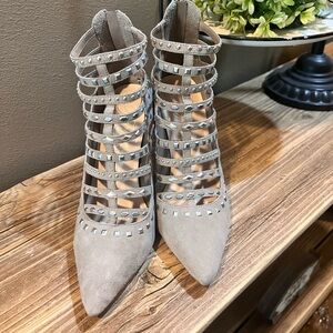 Gray Studded Fergie Women's Studded Heels 👠 6.5